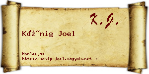 Kőnig Joel névjegykártya